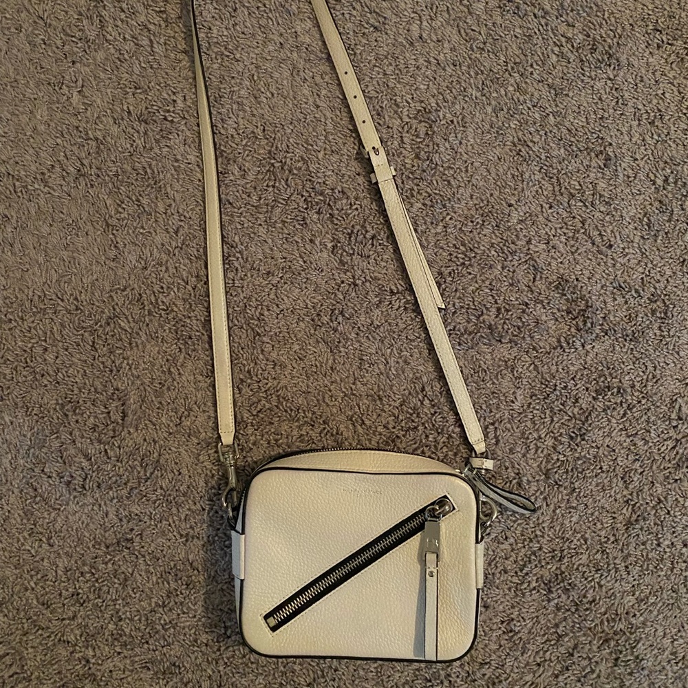 Henri Bender White Leather Crossbody